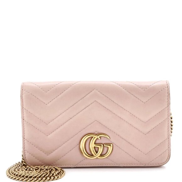 Gucci GG Marmont Chain Flap Bag Matelasse Leather Mini reb-550-091725 - Picture 1 of 7